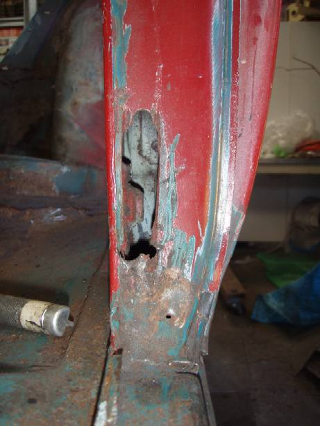 hole cut out for spreader plate