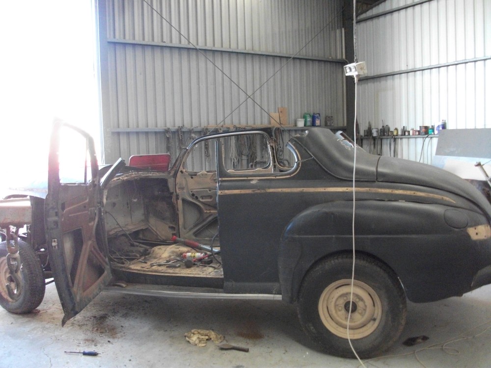 1948 mercury &quot;have grinder,have welder i'll just give it a new roof&quot; sounds easy if you say it fast LOL
