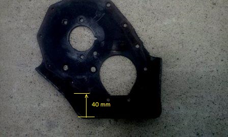 138 Engine cover plate (hole to base measurement) 40mm
